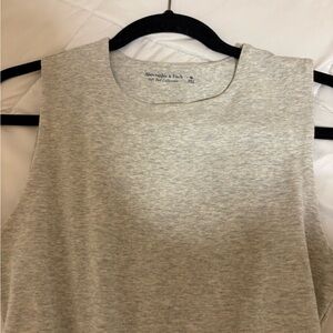Abercrombie & Fitch Light Gray Sleeveless Bodysuit